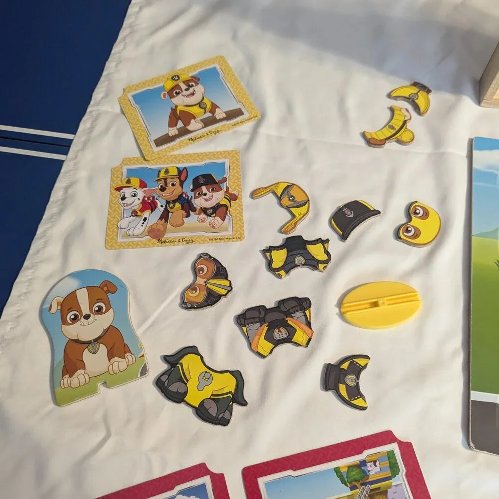 Paw Patrol Puzzle, by Melissa & Doug, and a plush Chase